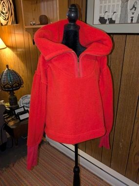Free People Poppy Faux Shearling 1/4 Zip Pullover Sweater